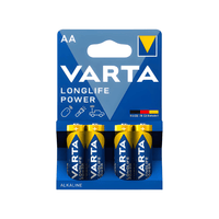 Varta 4906BP4 Longlife Power AA Alkaline Batteries 1.5V Pack of 4 - 4008496559435