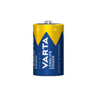 Varta 4914BP2 Longlife Power C Size Alkaline Batteries 1.5V - Pack of 2 - 4008496128129