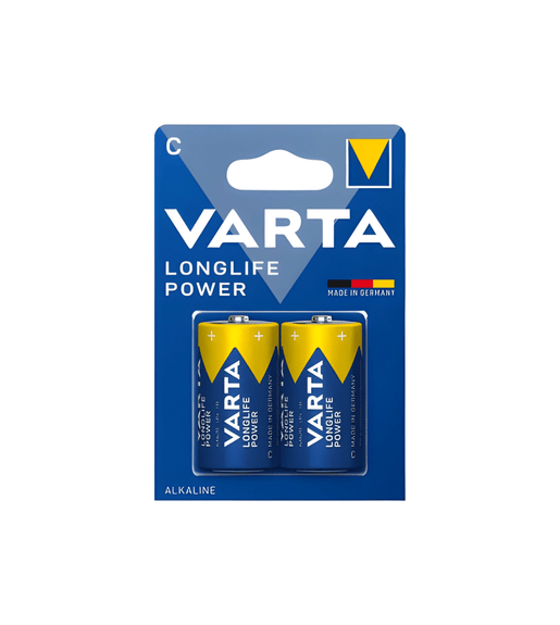 Varta 4914BP2 Longlife Power C Size Alkaline Batteries 1.5V - Pack of 2 - 4008496128129