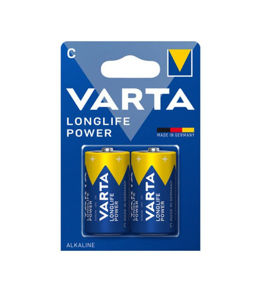 Varta 4914BP2 Longlife Power C Size Alkaline Batteries 1.5V - Pack of 2 - 4008496128129