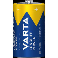 Varta 4920BP2 Longlife Power Size D Alkaline Batteries - Pack of 2 - 4008496128518