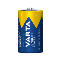 Varta 4920BP2 Longlife Power Size D Alkaline Batteries - Pack of 2 - 4008496128518