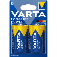 Varta 4920BP2 Longlife Power Size D Alkaline Batteries - Pack of 2 - 4008496128518