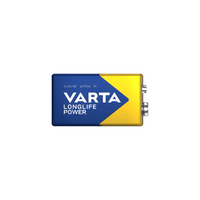 Varta 4922BP1 Longlife Power 9V Alkaline Batteries - Pack of 1 - 4008496559862