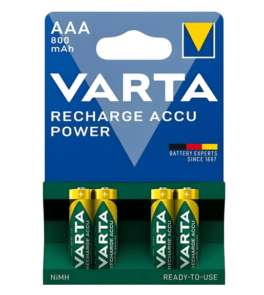 Varta 56703BP4 Rechargeable AAA Batteries - Pack of 4 - 4008496550616