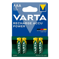 Varta 56703BP4 Rechargeable AAA Batteries - Pack of 4 - 4008496550616
