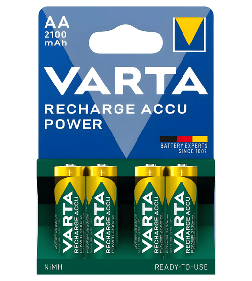 Varta 56706BP4 Accu Power Size AA Rechargeable Batteries 2100 mAh - Pack of 4 - 4008496550692