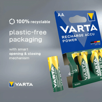 Varta 56706BP4 Accu Power Size AA Rechargeable Batteries 2100 mAh - Pack of 4 - 4008496550692