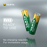 Varta 56706BP4 Accu Power Size AA Rechargeable Batteries 2100 mAh - Pack of 4 - 4008496550692