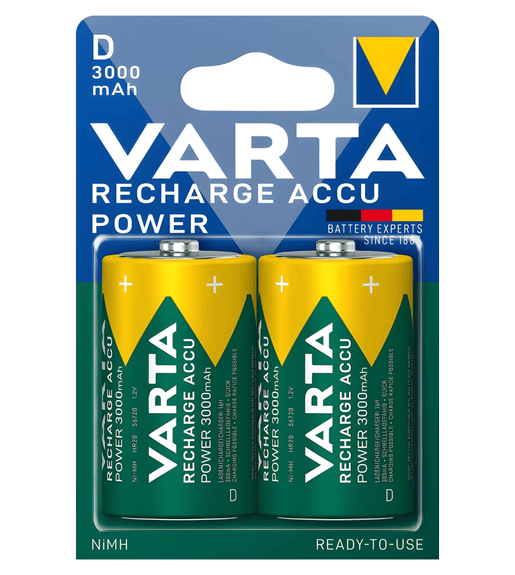 Varta 56720BP2 D Size Rechargeable Batteries - Pack of 2 - 4008496550777