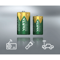 Varta 56720BP2 D Size Rechargeable Batteries - Pack of 2 - 4008496550777