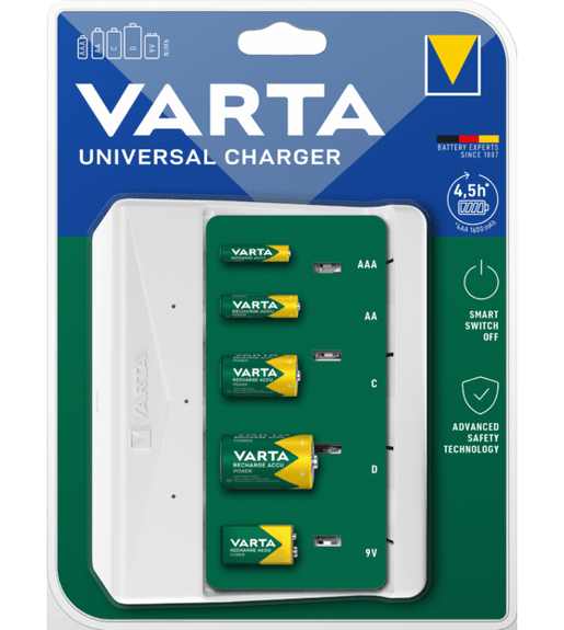 Varta 57657 Universal Battery Charger for AA, AAA NiMH batteries - 4008496054602