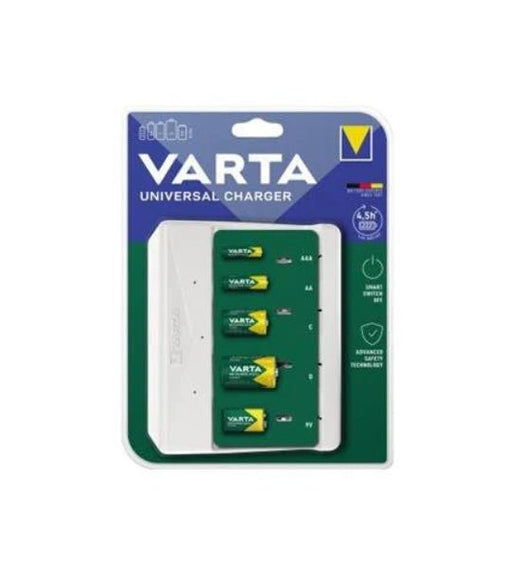 Varta 57658 Universal Battery Charger for AAA, AA, C, D, 9V batteries - 4008496054671