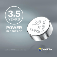 Varta V337 Silver - Oxide Button Cell Battery - Pack of 1 - 4008496245932