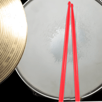 Vater Matrix XHDS302R Drumsticks 7A Durable Nylon Tip RED - 