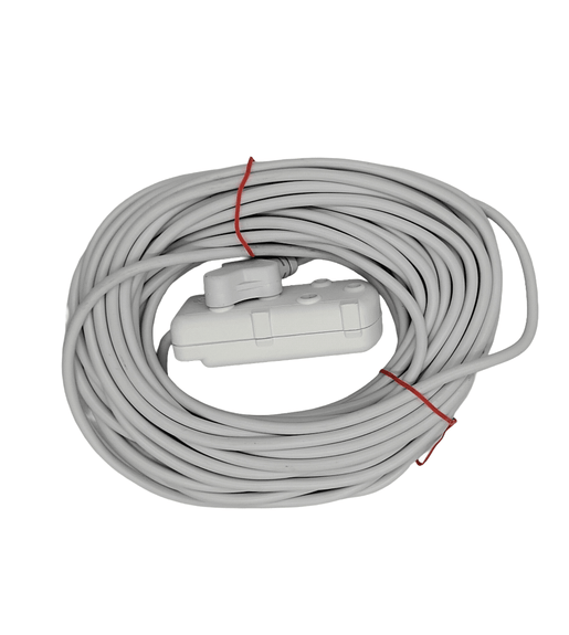 Viper EXT20M 20m Heavy Duty Extension Cord with Coupler Socket (White) - 