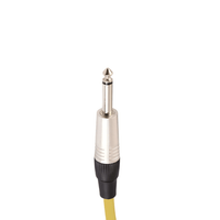 VisioSound INC001 - GR/YE - 3M Instrument Cable 6.35 - 6.35mm Mono Right Angle 3m - 
