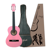 Vizcaya VC-134-Pink 34-Inch 1/2 Size Classical 6-String Guitar - Pink - 