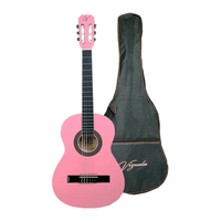 Vizcaya VC-134-Pink 34-Inch 1/2 Size Classical 6-String Guitar - Pink - 
