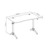 Vonyx DB20 Studio & Gaming Table with RGB Lighting - 8720105709012