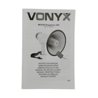 Vonyx MEG040 40W Professional Megaphone with Detachable Microphone - 