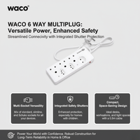 Waco – 6 Way Multiplug with Shutters - 6004830834181