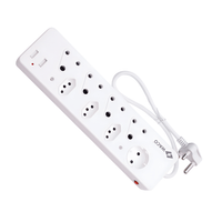 Waco 8 - Way A0013164 Multiplug: High - Capacity Power Strip with Advanced Safety Shutters - 6009511100287