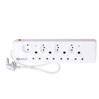Waco 8-Way A0013164 Multiplug: High-Capacity Power Strip with Advanced Safety Shutters - 6009511100287