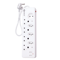Waco 8 - Way A0013164 Multiplug: High - Capacity Power Strip with Advanced Safety Shutters - 6009511100287