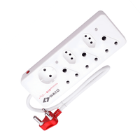 Waco SN026S 6 - Way Multiplug - 16A, 2 - Pin with Schuko - 