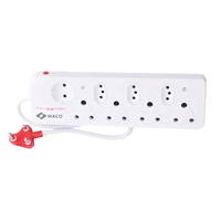 Waco SN028S 8 - Way Multiplug: Surge Protection, Safety Shutters, High Connectivity - 