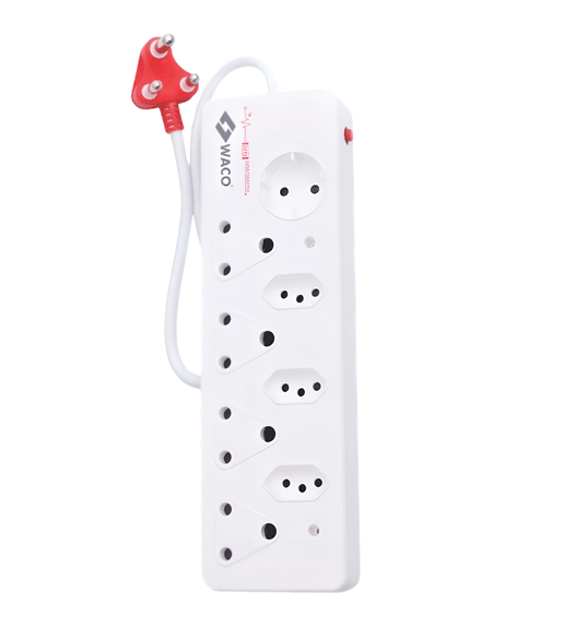 Waco SN028S 8 - Way Multiplug: Surge Protection, Safety Shutters, High Connectivity - 