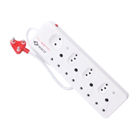 Waco SN028S 8 - Way Multiplug: Surge Protection, Safety Shutters, High Connectivity - 