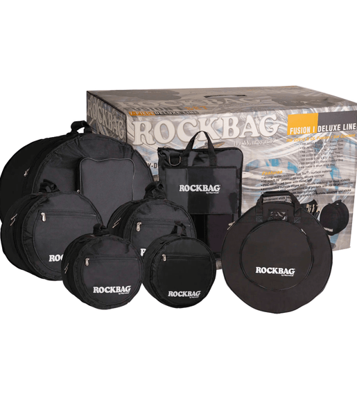 Warwick RB22901B RockBag Deluxe Line 7-Piece Standard Drum Bag Set - Black - 4033685027273