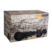 Warwick RB22901B RockBag Deluxe Line 7-Piece Standard Drum Bag Set - Black - 4033685027273