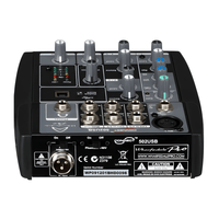 Wharfedale CONNECT 502USB 5 Channel Mixer - 5025941153740