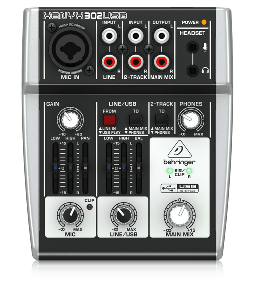 Xenyx 302USB – Compact Analog Mixer & USB Audio Interface - 4033653011334