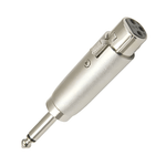 XLR Female (Cannon) to 6.35mm mono Jack Adaptor - 
