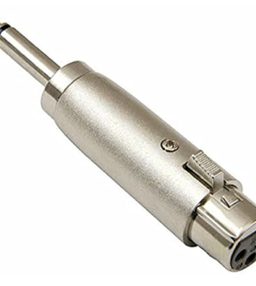 XLR Female (Cannon) to 6.35mm mono Jack Adaptor - 
