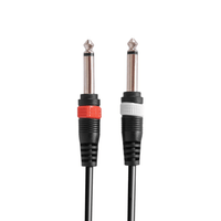 XMAX CX1.5SIG-2J-2RCA Dual 6.35mm Mono Jack to Dual RCA Audio Interconnect Cable (1.5 Meters) - 