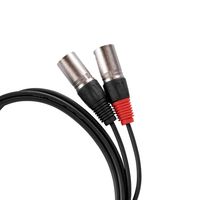 XMAX CX1.5SIG-MJ-2XM 3.5mm Stereo Mini-Jack to Dual XLR Male Audio Breakout Cable (1.5 Meters) - 