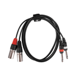 XMAX CX1.5SIG-MJ-2XM 3.5mm Stereo Mini-Jack to Dual XLR Male Audio Breakout Cable (1.5 Meters) - 