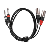 XMAX CX1.5SIG-MJ-2XM 3.5mm Stereo Mini-Jack to Dual XLR Male Audio Breakout Cable (1.5 Meters) - 