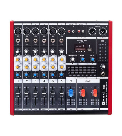 XMAX CX6 6 Channel Analogue Mixer - 