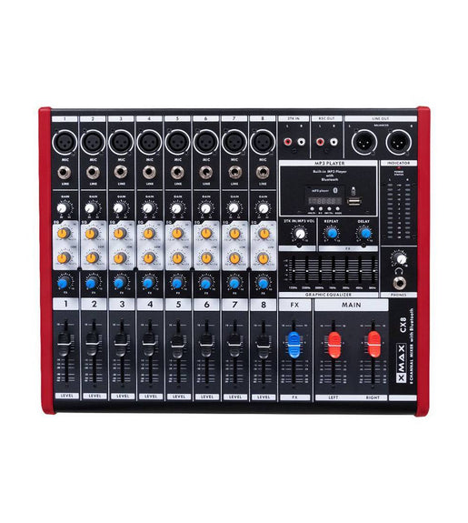 XMAX CX8 8 Channel Analogue Mixer - 