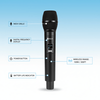 XMAX DFH - 1 Wireless Microphone Dual Handheld Fixed Frequency - 