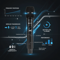 XMAX DFH - 1 Wireless Microphone Dual Handheld Fixed Frequency - 