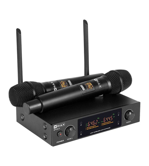 Xmax DVH - 1 UHF dual hand held variable frequency cordless microphone - 