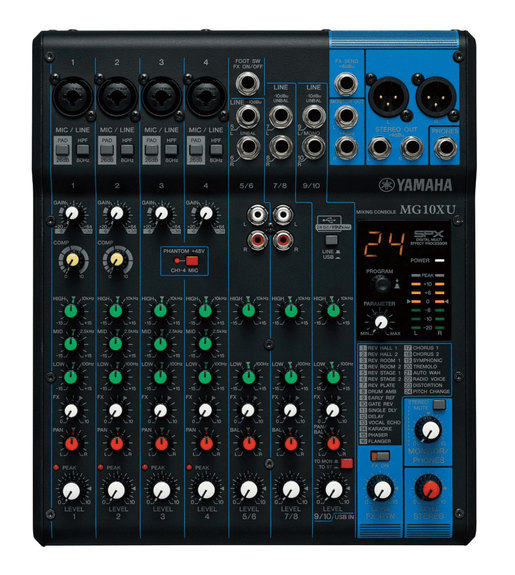 Yamaha MG10XUF 10 - Channel Analog Mixing Console with USB and FX - 00086792985077