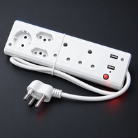 Zapalec MUL5USB 5-Way Multiplug with Dual USB Ports - 